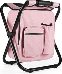 Kikerike backpack-stool-folded compact carry for camping and hiking.