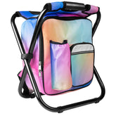 Kikerike backpack stool setup shows versatile 3-in-1 outdoor seat and gear carrier.