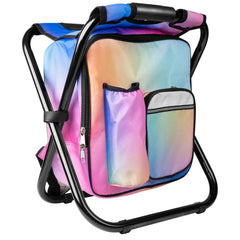Kikerike backpack stool setup shows versatile 3-in-1 outdoor seat and gear carrier.