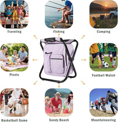 Kikerike folded backpack stool collapsed for easy trunk storage after hikes.