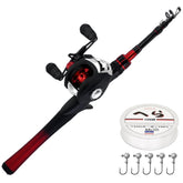 Kilitn fishing rod and reel combo 5ft extended for quick setup and transport