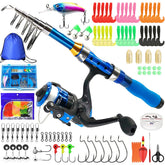 Kilitn kids fishing rod in extended position with reel attached