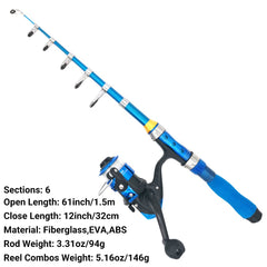 All-in-one Kilitn fishing kit with travel bag and tackle