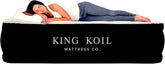 King Koil California King air mattress built-in pump quickly inflates for convenience.