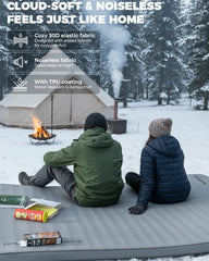 KingCamp 3D side walls closeup emphasizes extra edge support for movement-free rest.