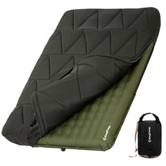KingCamp 6.7in sleeping pad top view with roomy double space