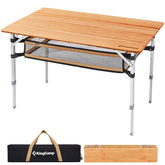KingCamp bamboo-top folding-table offers a durable surface for outdoor dining.