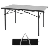 KingCamp camping table folded for compact storage and transport.
