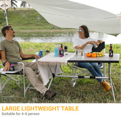 KingCamp detachable storage Oxford bag keeps the table and legs organized for travel.