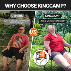 KingCamp Directors chair padded backrest provides supportive seating outdoors.