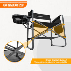 KingCamp Directors Chair with integrated cup holder for convenient hydration while seated