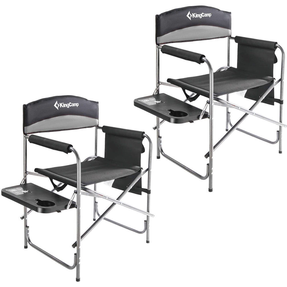 KingCamp Directors chair folded for easy transport and storage.