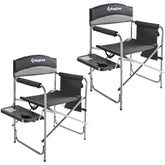 KingCamp Directors chair folded for easy transport and storage.