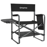 KingCamp Directors Chair with side table offering a sturdy surface for drinks and essentials.