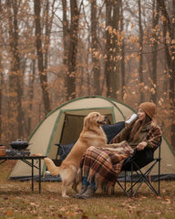 KingCamp double camping chair backrest detail shows thick padding for all-day lounging