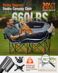 KingCamp chair backrest pocket keeps books and snacks within reach.