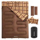 KingCamp double sleeping bag outer view shows roomy two-person design for couples