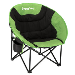 KingCamp foldable saucer moon lounge chair rugged 600D fabric for durability
