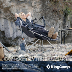 KingCamp Hammock Chair oversized seat with breathable mesh for comfort.