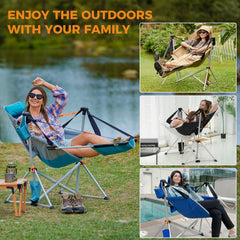 KingCamp hammock chair oversized seat provides ergonomic support for long lounging.