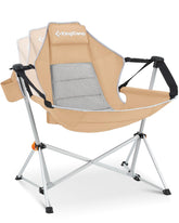 KingCamp hammock chair side view highlights portable outdoor relaxation and stable support.