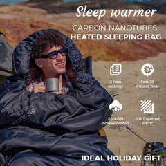 KingCamp heated sleeping bag XL size offers roomy comfort