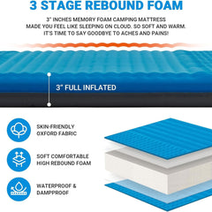 KingCamp honeycomb surface provides stable support and pressure relief.