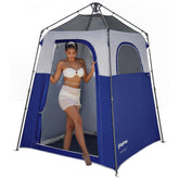 KingCamp Instant Shower Tent setup showing quick unfold and poles for fast privacy