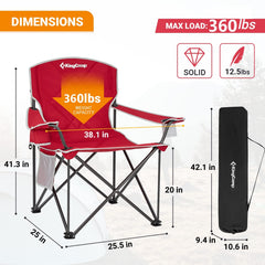 KingCamp oversized-chair-cup-holders convenient for drinks on the go.