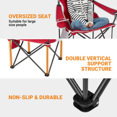 KingCamp oversized-chair-side-pocket stores keys and sunglasses.