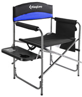 KingCamp portable camping chair with side table and cup holder for easy beach picnics