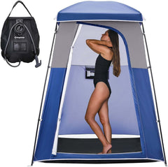KingCamp shower tent on campsite front view showcasing portable privacy