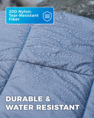 KingCamp ultralight blanket displaying water-repellent shell for light rain protection.