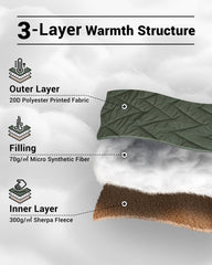 KingCamp wearable blanket with snaps for hands-free warmth.