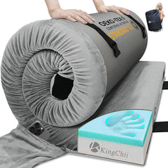 KingChii CertiPUR memory foam layer shows extra support for camping comfort.