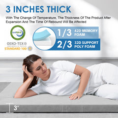 KingChii waterproof cover close-up highlights durable moisture protection for outdoor sleeping.