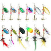KingForest 12-piece spinnerbait kit with colorful metal lures
