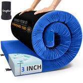 Kingfun memory foam camping mattress roll-up design for easy transport and setup.