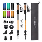 KINGGEAR Nordic Walking Stick extended height demonstrates adjustable range for family use