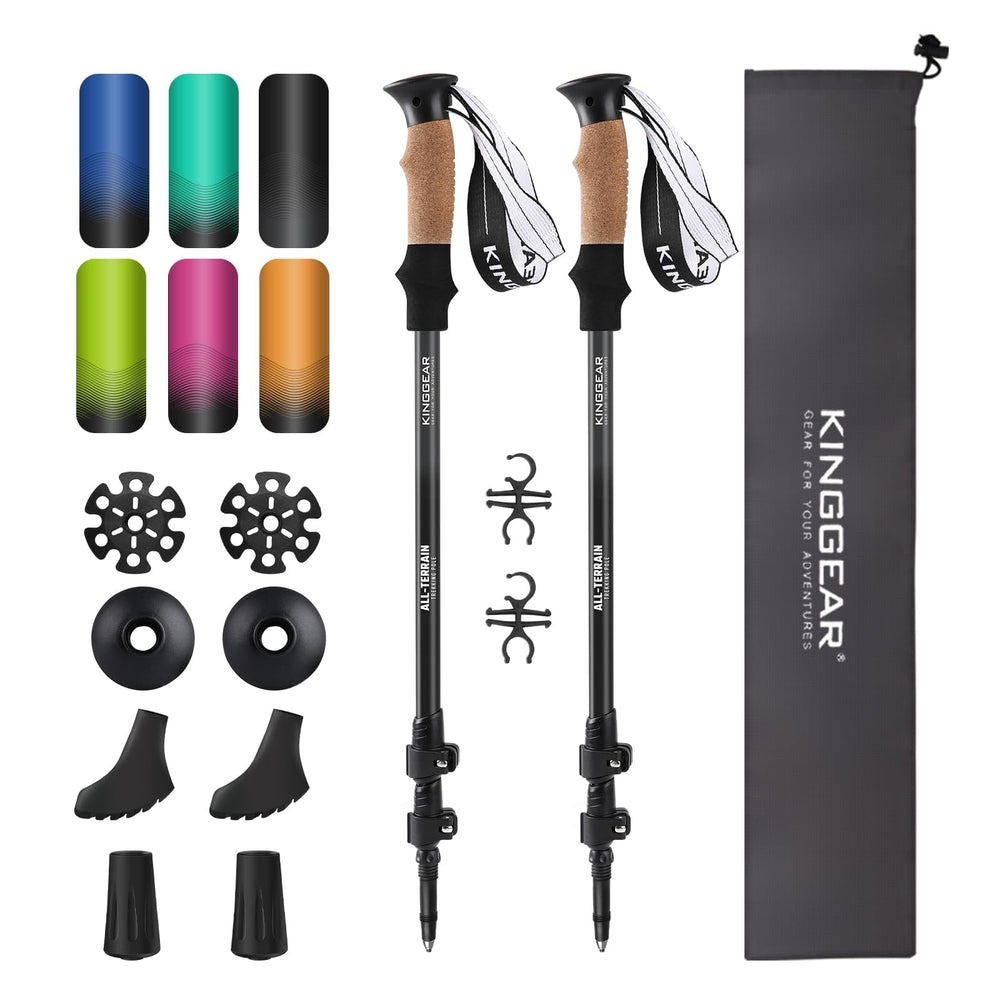 KINGGEAR Nordic Walking Stick TP1 extended length for versatile trails and family sharing