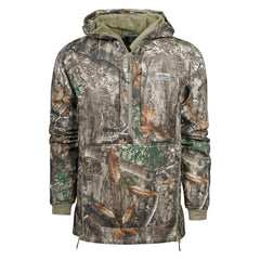 King's Camo XKG Wind-Defender Anorak Realtree Edge front view showing windproof fabric