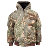 King's Camo Youth Insulated Hooded Jacket in Desert Shadow, front view highlights warmth and camouflage
