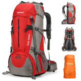 King'sGuard 70L hiking backpack front view with roomy main compartment for multi-day trips