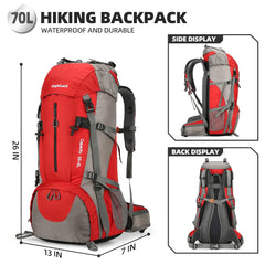 King'sGuard 70L with rain cover visible in bottom pocket for weather protection