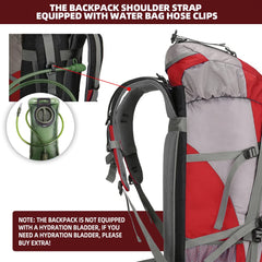 King'sGuard 70L ergonomic S-type shoulder straps reduce fatigue during long hikes