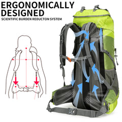 King'sGuard hiking backpack ventilated shoulder straps for breathable comfort
