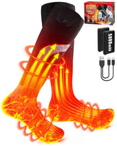 Kinlaner heated socks with 360° coverage deliver all-day warmth during outdoor adventures.