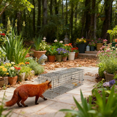 KinWarmth Collapsible Trap Cage demonstrates easy setup and space-saving design for quick transport.