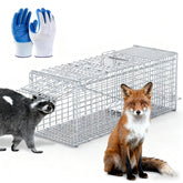 KinWarmth trap front view with rear release for humane handling