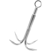 Kisangel four-claw grappling hook ready for muddy water retrieval and plant grabbing